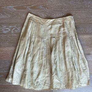 Banana Republic linen silk pleated skirt 14